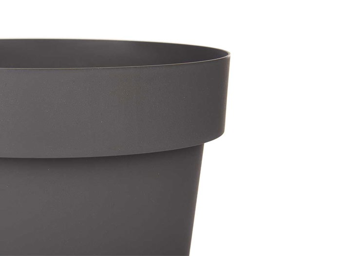 Ibergarden Pot en plastique gris 25 cm de diamètre 22,5 cm de hauteur 6,7 L (Set de 12)