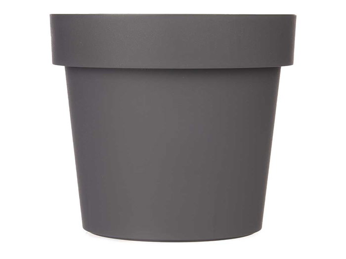 Ibergarden Pot en plastique gris 25 cm de diamètre 22,5 cm de hauteur 6,7 L (Set de 12)