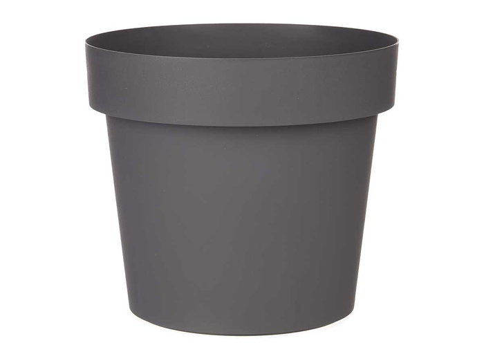 Ibergarden Pot en plastique gris 25 cm de diamètre 22,5 cm de hauteur 6,7 L (Set de 12)