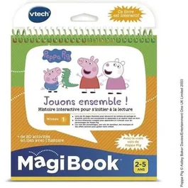 Vtech Magibook Livre Interactif Éducatif - Peppa Pig Niveau 1 - Compatible Plateforme MagiBook - Jeu Enfant 2-5 ans - Version Française