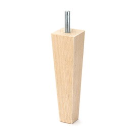 Q&Q Patte de Meuble Carrée Bois Naturel H150 M8 - Hauteur 150mm, Filetage 8mm