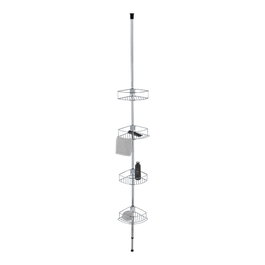 Wenko Dolcedo Rinconera télescopique en acier inoxydable 4 paniers 31 x 23 x 65 - 275 cm