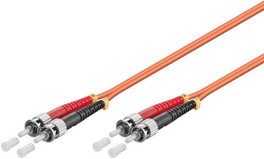 MicroConnect Câble à fibre optique OM2 Duplex ST-ST Orange 0,5m