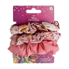 Elastiques pour Cheveux Disney Princess Rose 3 Pièces