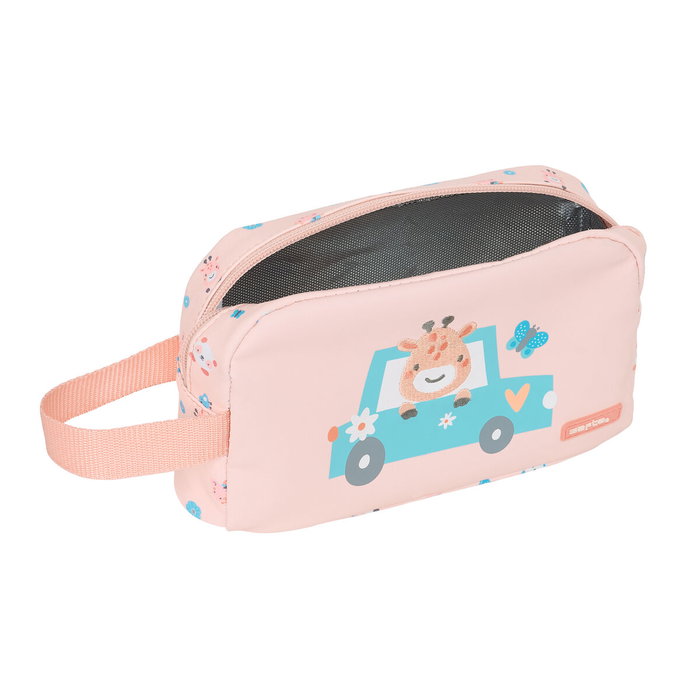 Sac glacière goûter Safta Jirafa Corail 21,5 x 12 x 6,5 cm