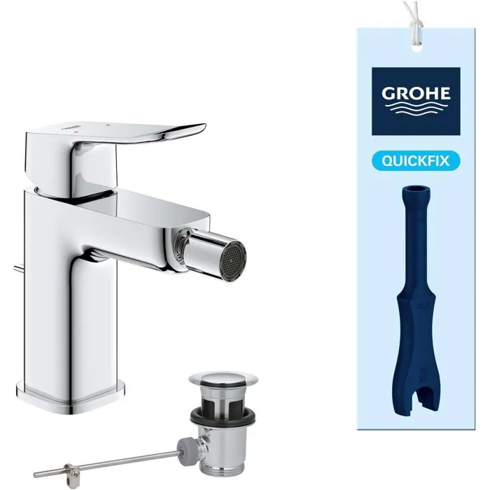 GROHE DICE Mitigeur de bidet en chrome M avec technologie SilkMove, rotule orientable, limiteur de débit et température, finition durable GROHE DICE Mitigeur de bidet en chrome M avec technologie SilkMove, rotule orientable, limiteur de débit et température, finition durable