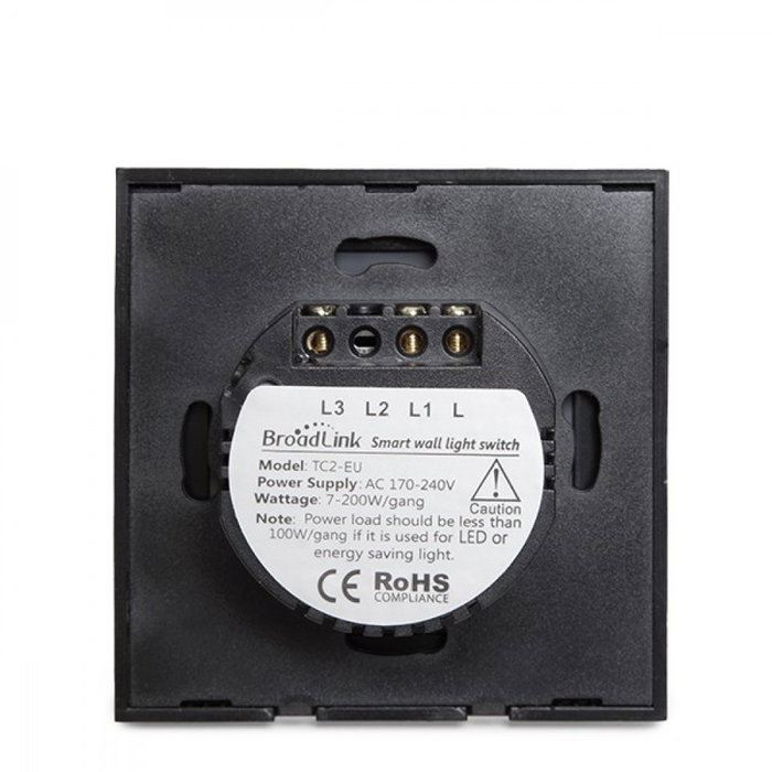 Broadlink Commutateur Tactile mur Intelligente Broadlink Basic - Double TC2 WiFi