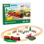 Ravensburger BRIO World Circuit Campagne Locomotive à piles - Coffret de 24 pièces