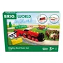 Ravensburger BRIO World Circuit Campagne Locomotive à piles - Coffret de 24 pièces