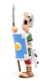 Plastoy Figurine Astérix Romain mordu par Idéfix