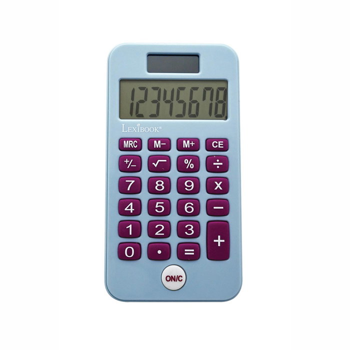 Lexibook Calculatrice de Poche Frozen C45Fz pour Enfants dès 3 Ans, Licence Disney, Fonctions Avancées, Alimentation Solaire et Pile AG10 de Réserve