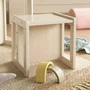 ROBA Tabouret Évolutif Enfant - Style Campagne - 3 Hauteurs Réglables - Assise Réversible - Bois Robust - Beige Cachemire