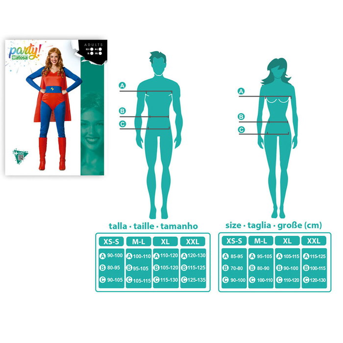 BigBuy Carnival Déguisement Super-héros Femme Rouge XS/S
