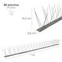 WOLFPACK LINEA PROFESIONAL Pincho Anti Palomas 1 Metro Inoxidable Pincho Doble 80 Pinchos Plus