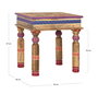 GINER Y COLOMER Table de Salon en Bois de Mango avec Détails Peints à la Main - Pinta2 - Multicolore