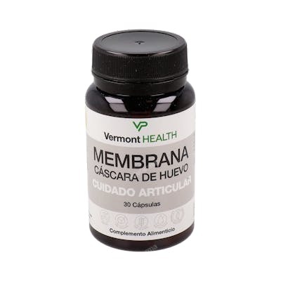 VERMONT HEALTH Membrana De Cascara De Huevo 30 capsules - Complément alimentaire pour le maintien normal des articulations - 1 capsule par jour VERMONT HEALTH Membrana De Cascara De Huevo 30 capsules - Complément alimentaire pour le maintien normal des articulations - 1 capsule par jour
