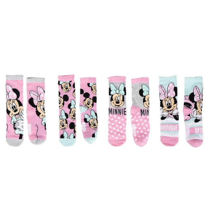 Chaussettes Minnie Mouse 4 paires 27-30 Chaussettes Minnie Mouse 4 paires 27-30