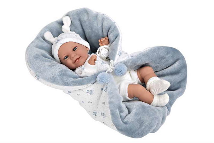 Muñecas Arias Muñeca Elegance - Poupée d'étreinte pondérée de 35 cm bleue avec couverture - Muñeco de Peso - 3 ans et plus Muñecas Arias Muñeca Elegance - Poupée d'étreinte pondérée de 35 cm bleue avec couverture - Muñeco de Peso - 3 ans et plus
