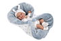 Muñecas Arias Muñeca Elegance - Poupée d'étreinte pondérée de 35 cm bleue avec couverture - Muñeco de Peso - 3 ans et plus