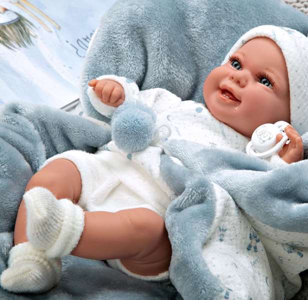Muñecas Arias Muñeca Elegance - Poupée d'étreinte pondérée de 35 cm bleue avec couverture - Muñeco de Peso - 3 ans et plus Muñecas Arias Muñeca Elegance - Poupée d'étreinte pondérée de 35 cm bleue avec couverture - Muñeco de Peso - 3 ans et plus