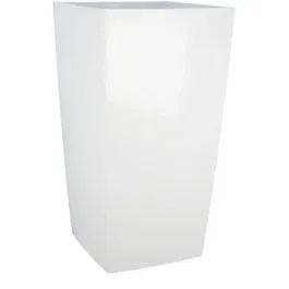 Riviera Bac à Fleurs Carré Nuance, Plastique Blanc, Dimensions: 37 x 37 x 68.5 cm