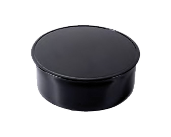 Couvercle collecteur vitrifié noir Ø 100 mm pour poêle à 90º Couvercle collecteur vitrifié noir Ø 100 mm pour poêle à 90º