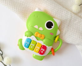 KioKids Jouet Musical Dinosaurie Vert pour Bébé 6+ Mois - Piano, Sons d'Animaux, Mélodies, Lumières Clignotantes