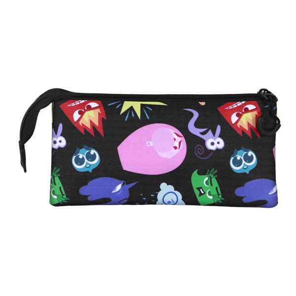 Karactermania Del Revés 2 / Inside Out 2 Feeling - Étui triple portatout en ripstop 23 x 8 x 11 cm avec trois compartiments à fermeture éclair