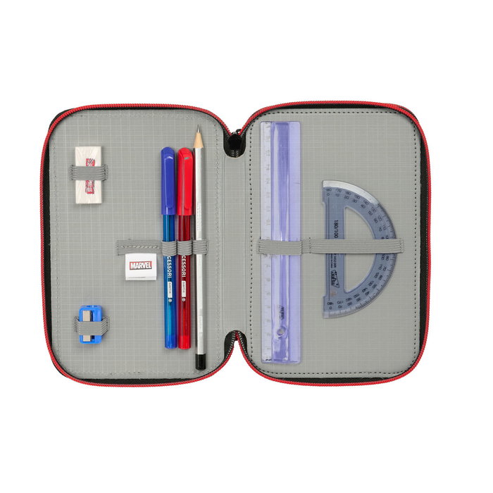 Fourre-tout Spider-Man Noir 12,5 x 19,5 x 5,5 cm 37 Pièces