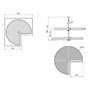 Emuca jeu de plateaux rotatifs Shelvo 3/4, pour module de 900mm, plastique et aluminium, Gris