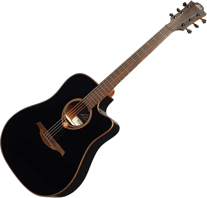 LAG Guitare Acoustique Tramontane 118 A/E Dreadnought Cutaway Noire