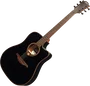 LAG Guitare Acoustique Tramontane 118 A/E Dreadnought Cutaway Noire