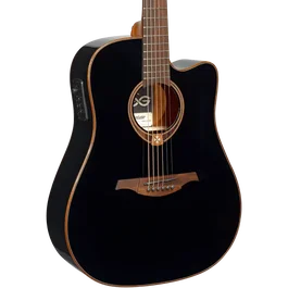LAG Guitare Acoustique Tramontane 118 A/E Dreadnought Cutaway Noire