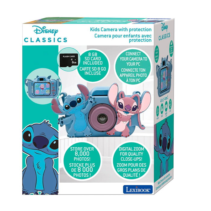 Lexibook Appareil Photo pour Enfants Disney Stitch et Angel - Caméra Robuste Résistante aux Chutes - Modèle Dj078D - Pour Enfants à partir de 3 Ans