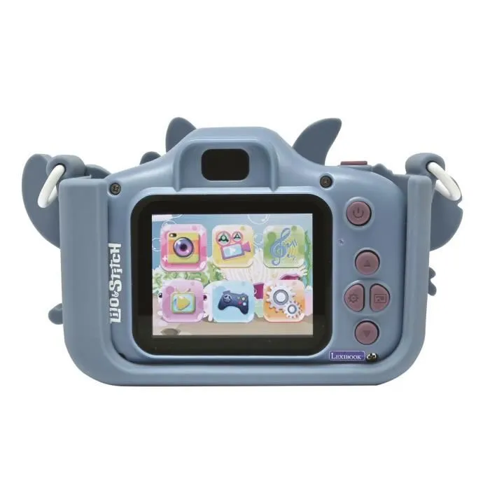 Lexibook Appareil Photo Enfant Disney Stitch 4 en 1 avec Protection et Carte Mémoire Incluse