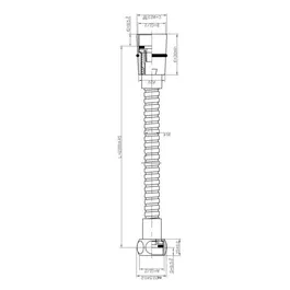 Edouard Rousseau - Flexible de douche inox chromé double agrafage 2 m - Certifié NF - Garantie 10 ans