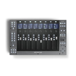 SSL UF8 Contrôleur DAW 8 Faders Motorisés Tactiles, 8+1 Encodeurs Rotatifs, Écrans TFT HD, Rétroéclairage RGB