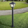 Fumagalli Farol balise avec poteau giaffa/roby, noir, transparent, E27, IP55, résine UV, 195x195x945 mm