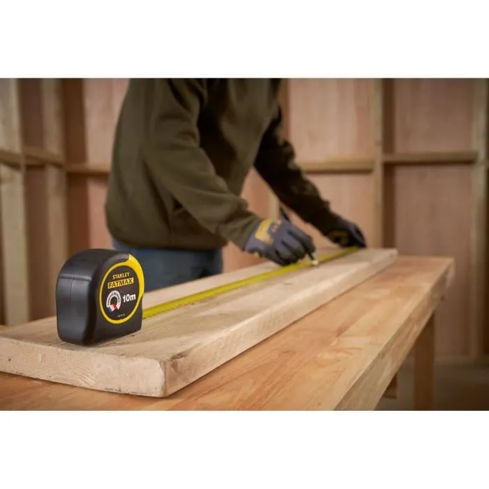 Stanley FMHT36142-0 - Mètre ruban FATMAX 10 m x 32 mm, revêtement Blade Armor, ultra épais et anti-abrasion