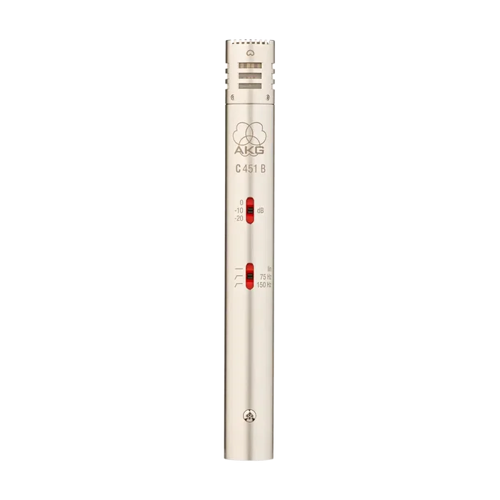 AKG C451B Microphone Condensateur Cardioïde avec Filtre Passe-Haut et Pad - W90 SA60