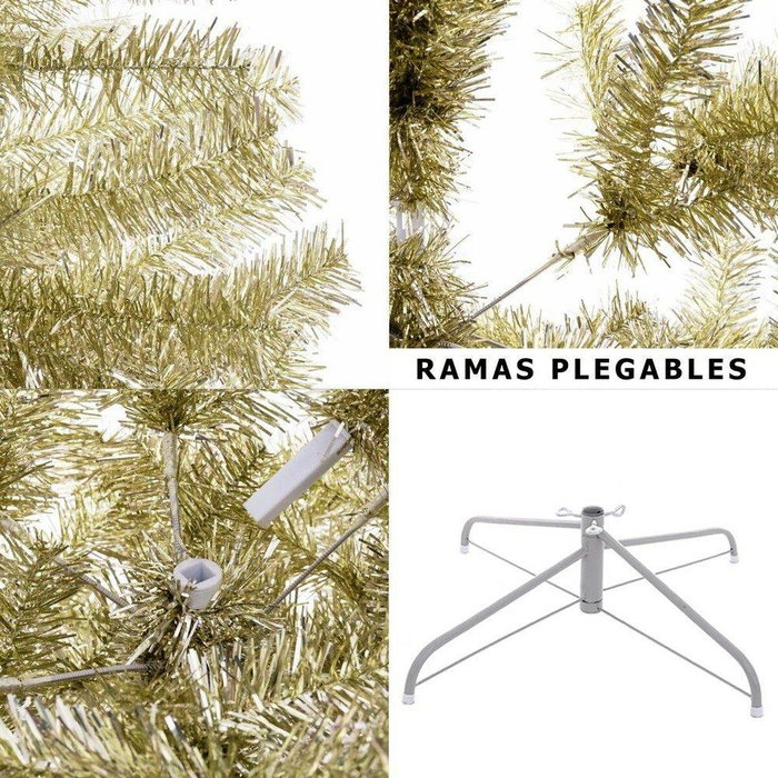 BigBuy Home Sapin de Noël Or Doré Métal Plastique 110 x 110 x 210 cm BigBuy Home Sapin de Noël Or Doré Métal Plastique 110 x 110 x 210 cm