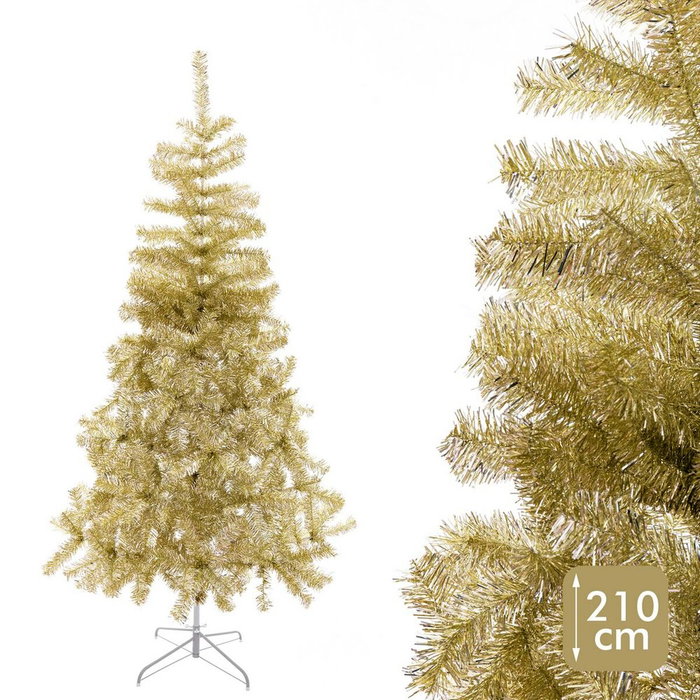 BigBuy Home Sapin de Noël Or Doré Métal Plastique 110 x 110 x 210 cm BigBuy Home Sapin de Noël Or Doré Métal Plastique 110 x 110 x 210 cm