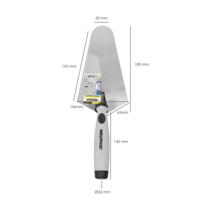 WOLFPACK LINEA PROFESIONAL Truelle Maurer Gummy-grip 348 180mm WOLFPACK LINEA PROFESIONAL Truelle Maurer Gummy-grip 348 180mm