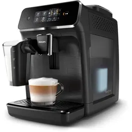 Philips EP2230/10 - Machine à café expresso automatique avec broyeur céramique 12 niveaux, système LatteGo, 4 recettes, design noir brillant