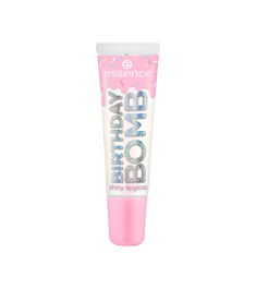 Essence Brillant à Lèvres BIRTHDAY BOMB #01-Cake My Day Rose Pailleté Transparent Parfum Gâteau 10 ml