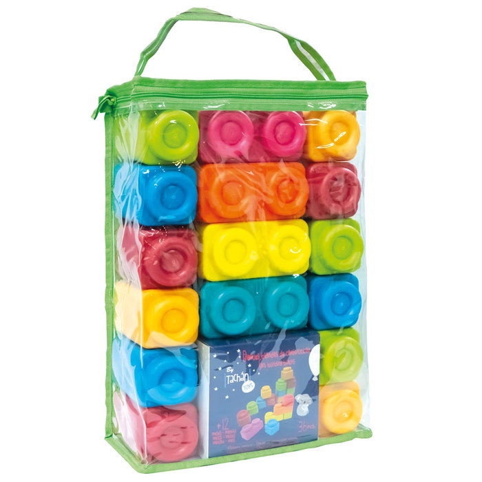 Tachan Construcciones Blandas 36 Pièces - Blocs de Construction Mous et Souples pour Enfants - Jeu de Construction Créatif - 36 Blocs - À partir de 2 Ans Tachan Construcciones Blandas 36 Pièces - Blocs de Construction Mous et Souples pour Enfants - Jeu de Construction Créatif - 36 Blocs - À partir de 2 Ans