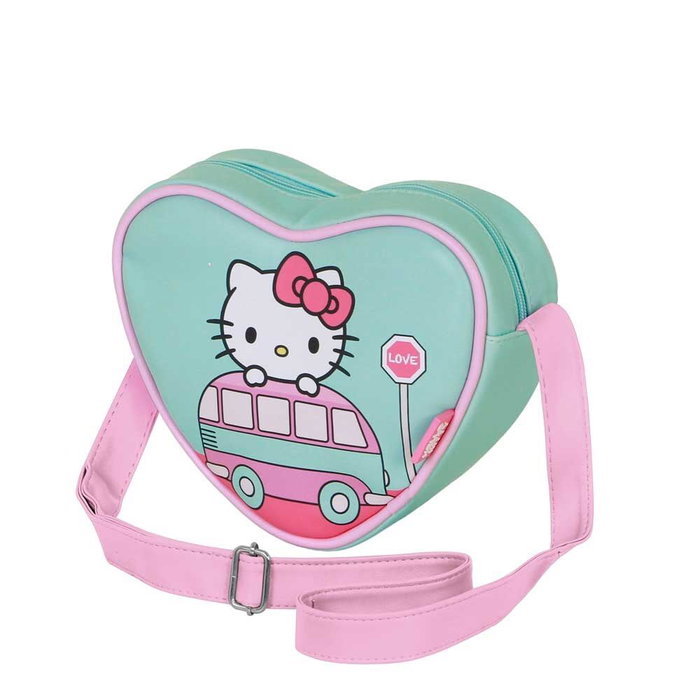 Karactermania Sac à bandoulière Hello Kitty Van en forme de cœur Vert Karactermania Sac à bandoulière Hello Kitty Van en forme de cœur Vert