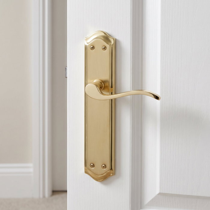 JANDEL Poignée sur plaque longue Or satiné 256x49 mm JANDEL Poignée sur plaque longue Or satiné 256x49 mm