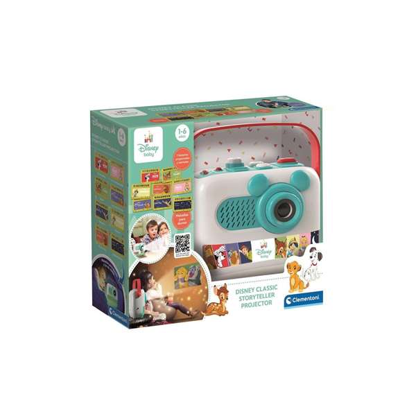 Clementoni - Projecteur de Contes Disney Storyteller avec Stitch, Minnie, Princesse et Cars (LED, sons, pour enfants)