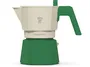 Pezzetti - Cafetière moka italienne 3 tasses (Moka Express) en aluminium, verte - Pour un café espresso authentique à la maison